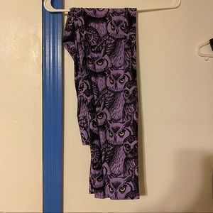 LuLaRoe TC Purple Owl Leggings